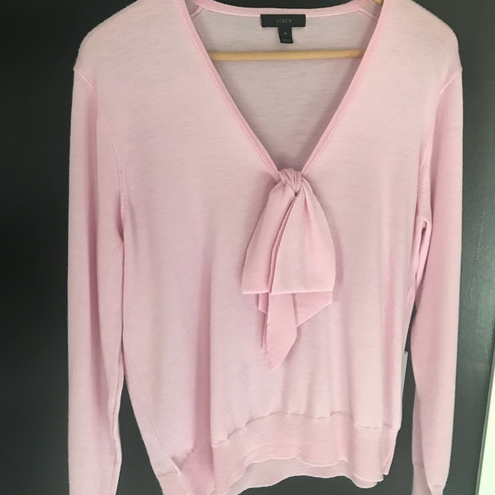 J Crew lightweight bow sweater